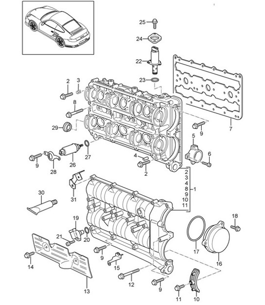 Diagram 103-012 Porsche 911 & 912 (1965-1989) Engine