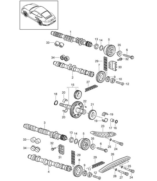 Diagram 103-017 Porsche Macan (95B) MK1 (2014-2018) Motor