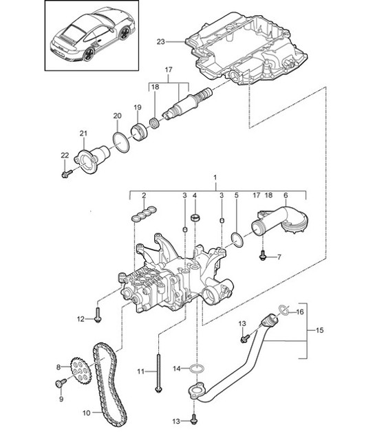 Diagram 104-000 Porsche Macan (95B) MK1 (2014-2018) Engine