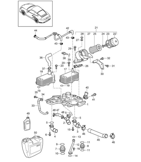 Diagram 104-015 Porsche Boxster 986/987/981 (1997-2016) Motor