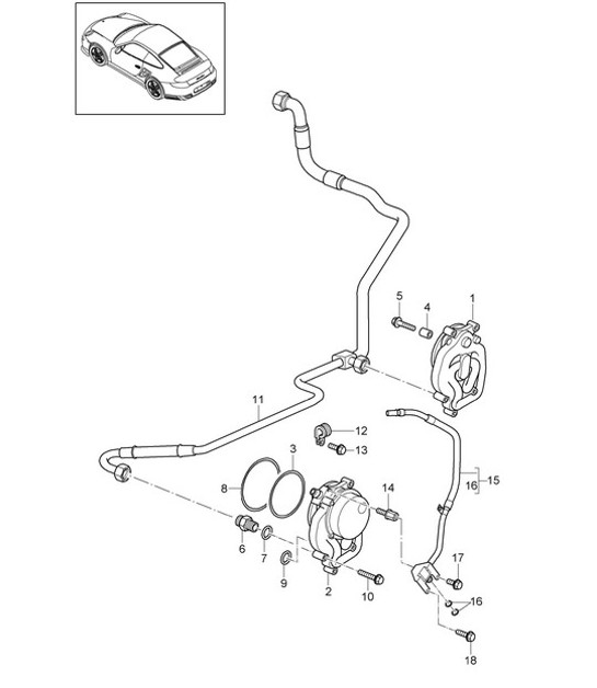 Diagram 104-020 Porsche 997 (911) MK1 2005-2008 Engine