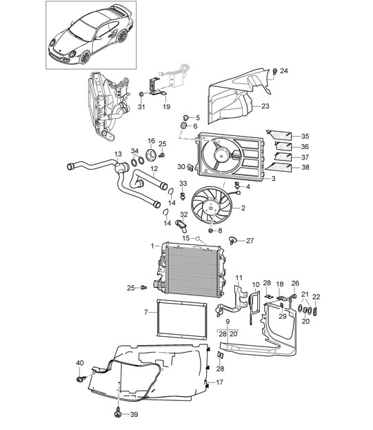 Water cooling 3 - 9770 - 997.2 GT2 RS 3.6L 2010-16