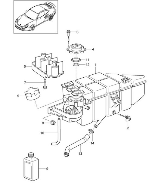 Diagram 105-021 Porsche Macan (95B) MK1 (2014-2018) Engine