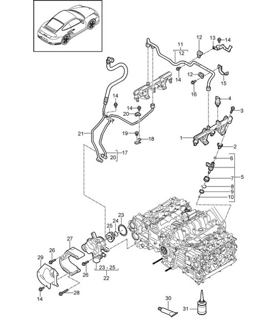 Diagram 107-005 Porsche 911 & 912 (1965-1989) Engine