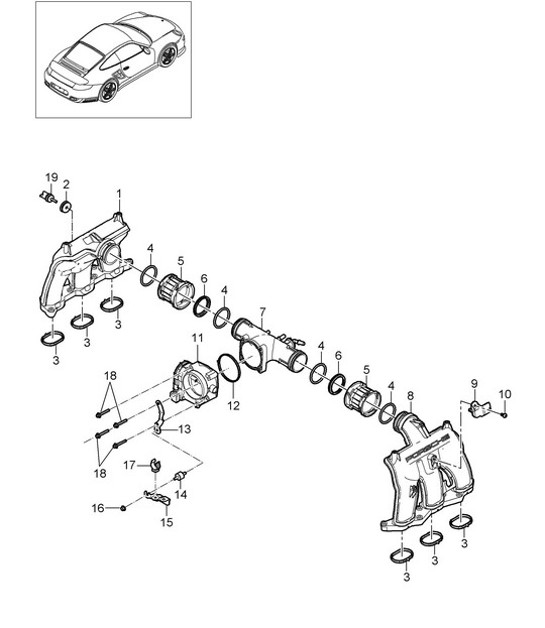 Diagram 107-010 Porsche Macan (95B) MK1 (2014-2018) Engine
