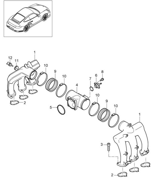 Diagram 107-012 Porsche 911 & 912 (1965-1989) Engine