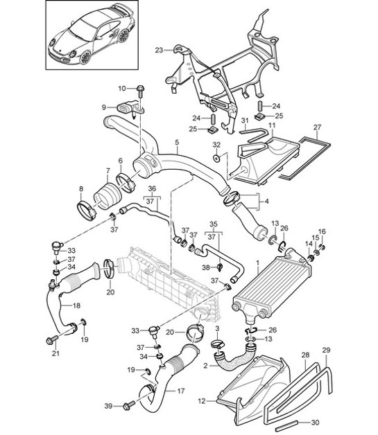 Diagram 107-020 Porsche 991 (911) MK2 2016-2019 Engine