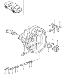 Clutch release / Clutch slave cylinder - G9755 - 997.2 Turbo 2010-13