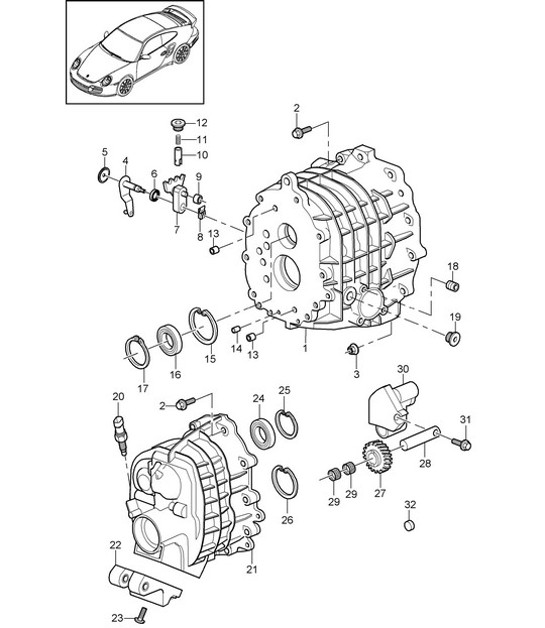 Diagram 302-005 Porsche Macan (95B) MK1 (2014-2018) Transmission