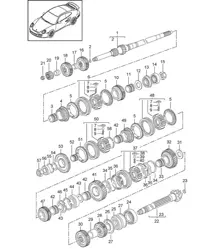 Gears and shafts - G9788 - 997.2 GT2 RS 2011