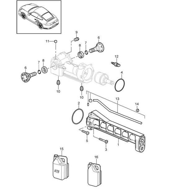 Diagram 305-015 Porsche Cayman 987C / 981C (2005-2016) Transmission