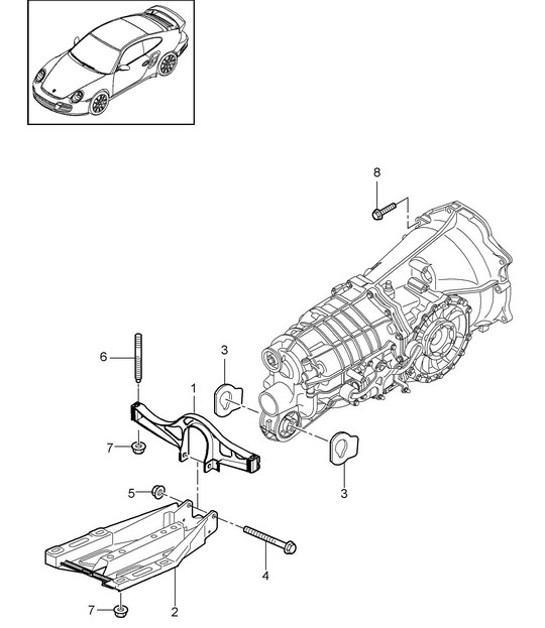 Diagram 306-010 Porsche 997 (911) MK1 2005-2008 Transmission