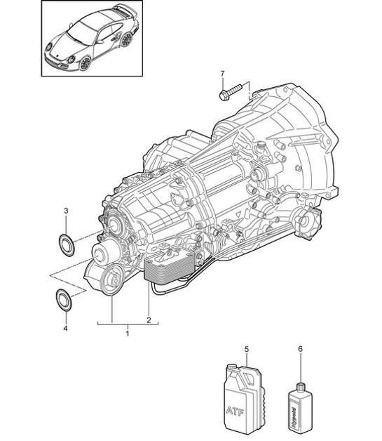 Diagram 320-000 Porsche Macan (95B) MK1 (2014-2018) Transmission