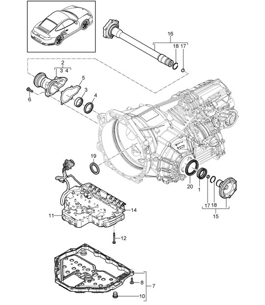 - PDK - Gearbox / Individual parts - 997.2 Turbo 2010-13