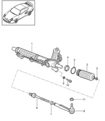 Power steering / Steering gear / Steering parts 997.2 Turbo / GT2 RS 2010-13