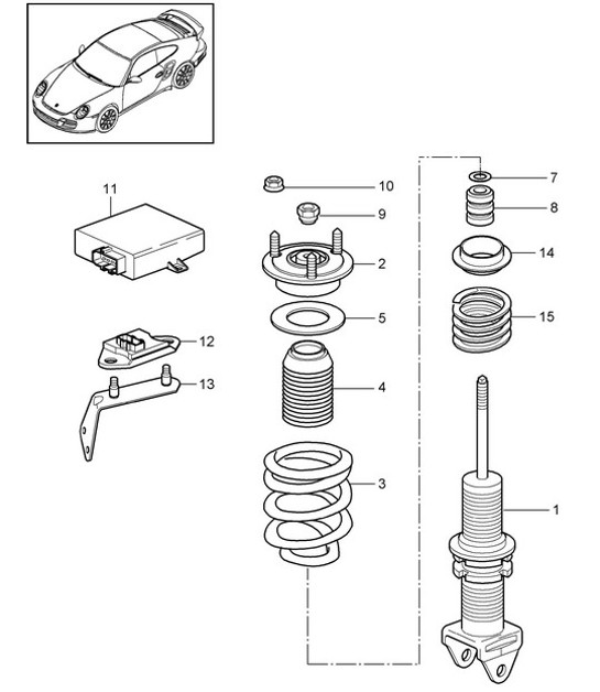 Diagram 502-001 Porsche Macan (95B) MK1 (2014-2018) Rear Axle