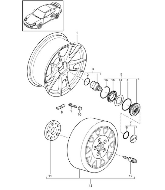 Diagram 601-002 Porsche Panamera Diésel V6 3.0L 