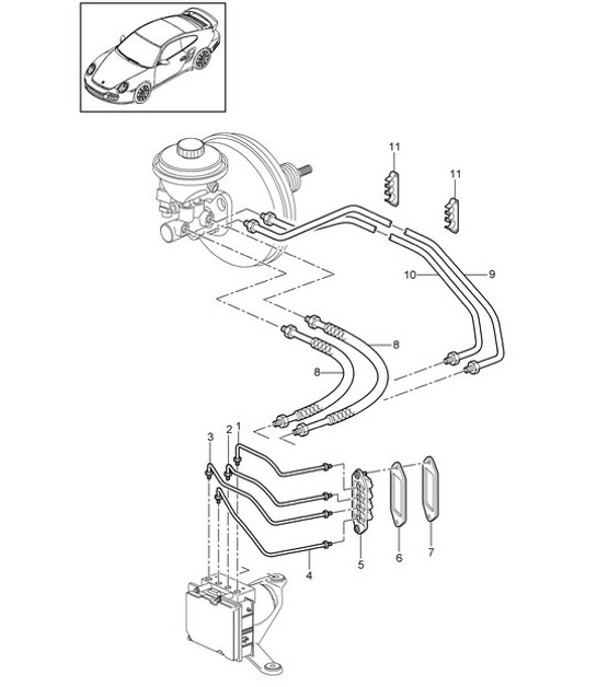 Diagram 604-005 Porsche Macan (95B) MK1 (2014-2018) Wheels, Brakes