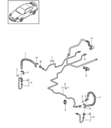 Brake line / Underbody / Rear axle / Vacuum line 997.2 Turbo / GT2 RS 2010-13