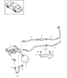 Clutch actuation / Clutch tube / Pressure accumulator / Clutch slave cylinder - PR:480 - 997.2 Turbo 2010-13