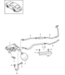Clutch actuation / Clutch tube / Pressure accumulator / Clutch slave cylinder - PR:480 - 997.2 Turbo 2010-13