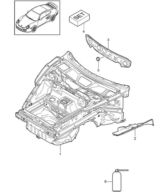 Diagram 801-005 Porsche Cayman 718C (982C) 2017>> Body