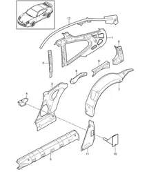 Side part, Inner - COUPE - 997.2 Turbo / GT2 RS 2010-13