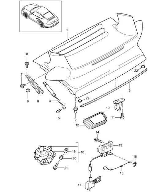 Diagram 803-006 Porsche 356 (1950-1965) Body