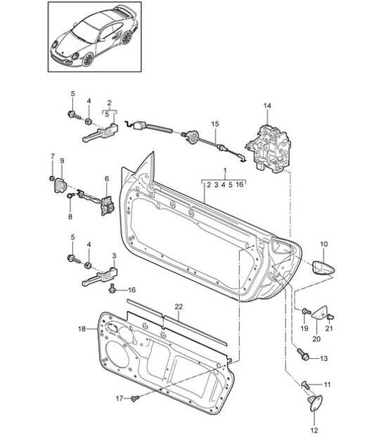 Diagram 804-000 Porsche Boxster 987 S 3.2/3.4L 2005-08/08 Body