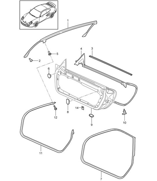 Diagram 804-010 Porsche 992 (911) MK1 2019-2024 Body