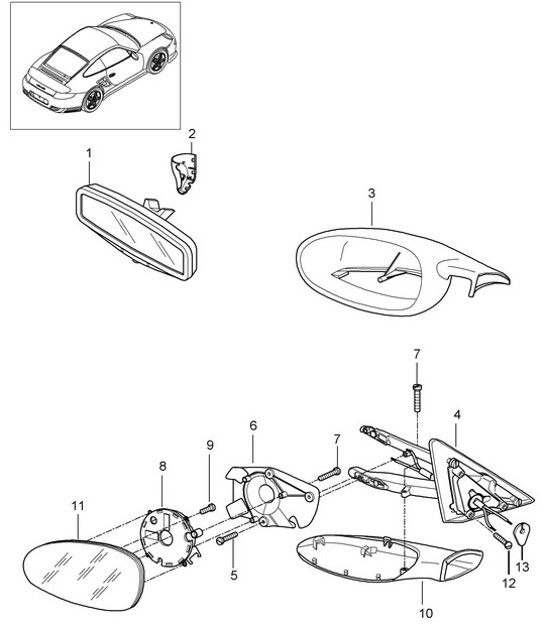 Diagram 809-010 Porsche Cayman 718C (982C) 2017>> Body