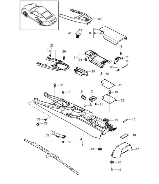 Diagram 809-020 Porsche 911 1978-1983 3.0L / SC Body