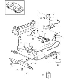 Cabrioverdeck / Antriebsmechanismus / Hydraulisch - CABRIO - 997.2 Turbo 2010-13
