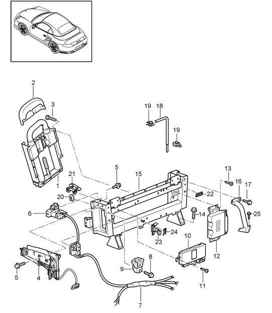 Roll bar - CABRIO - 997.2 Turbo 2010-13