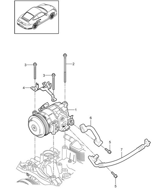 Diagram 813-015 Porsche 997 (911) MK1 2005-2008 Body