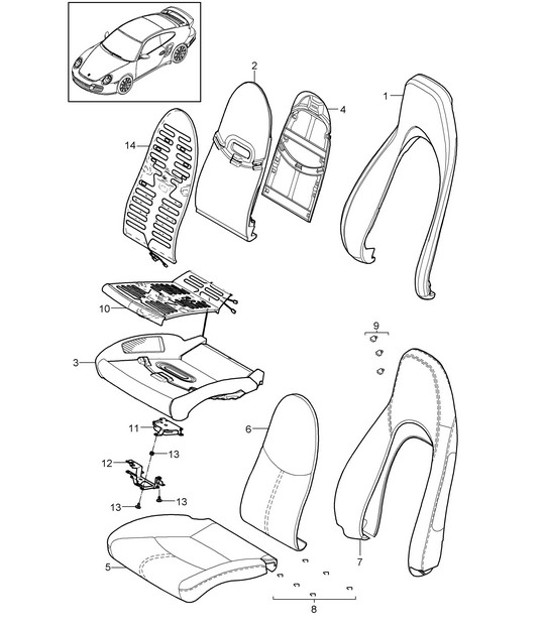 Diagram 817-002 Porsche Macan (95B) MK1 (2014-2018) Body