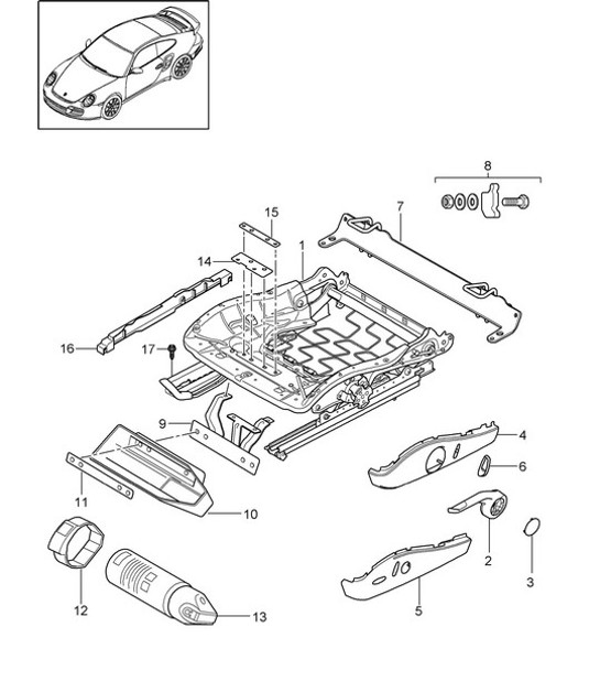 Diagram 817-008 Porsche Macan (95B) MK1 (2014-2018) Body
