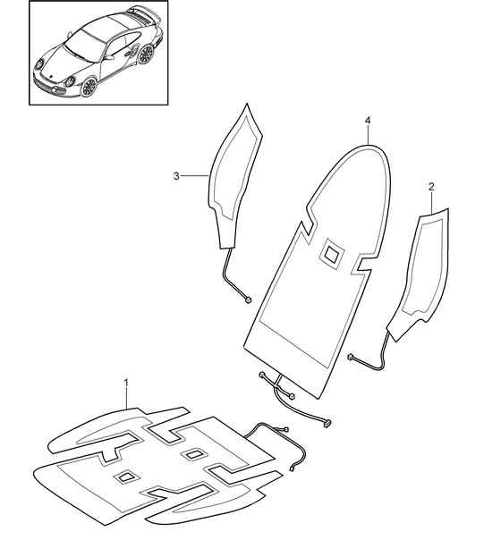 Heater / Front seat  997.2 Turbo / GT2 RS 2010-13
