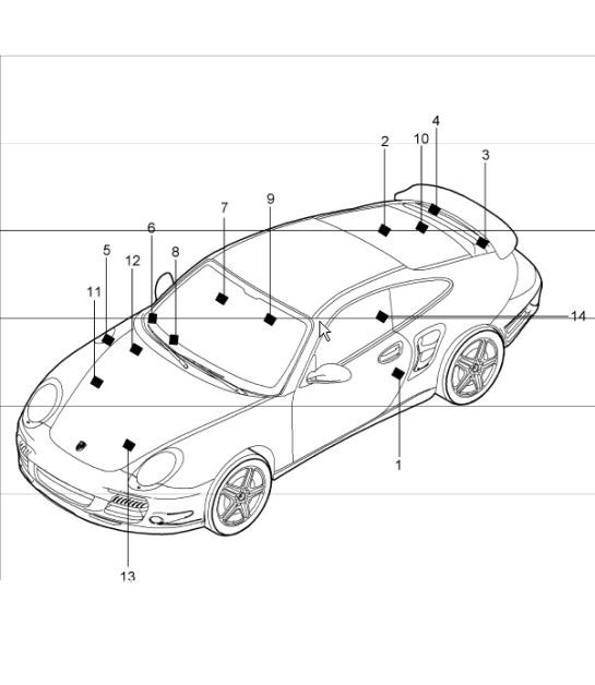 Diagram 001-05 Porsche 968 (1992-1995) Accessories & others 