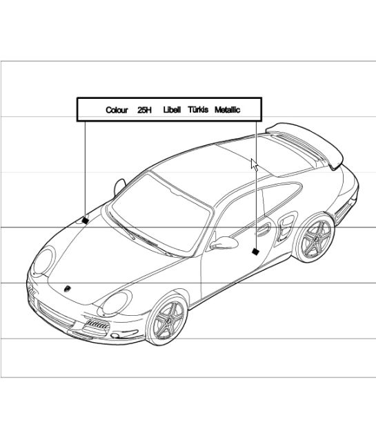 paint touch-up applicator lacquers 997.1 TURBO 2007-09