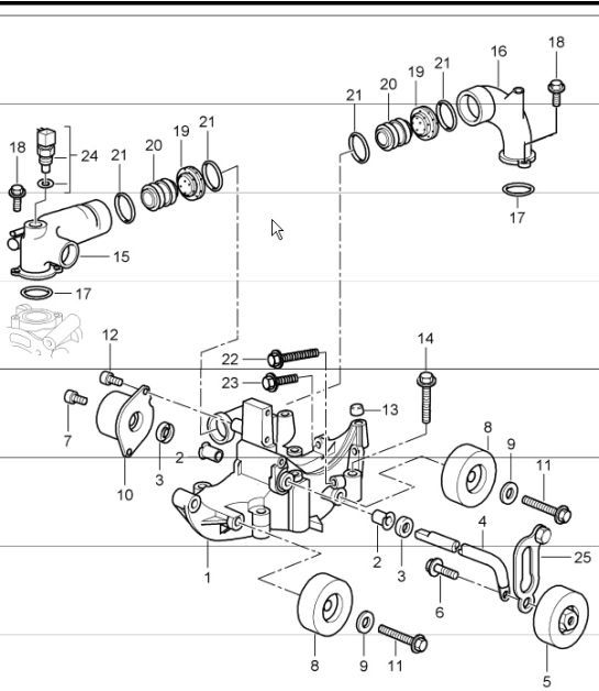 Diagram 101-15 Porsche Boxster 718 (982) 2017>> Motor