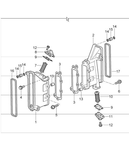 Diagram 103-05 Porsche 997 (911) MK1 2005-2008 Engine