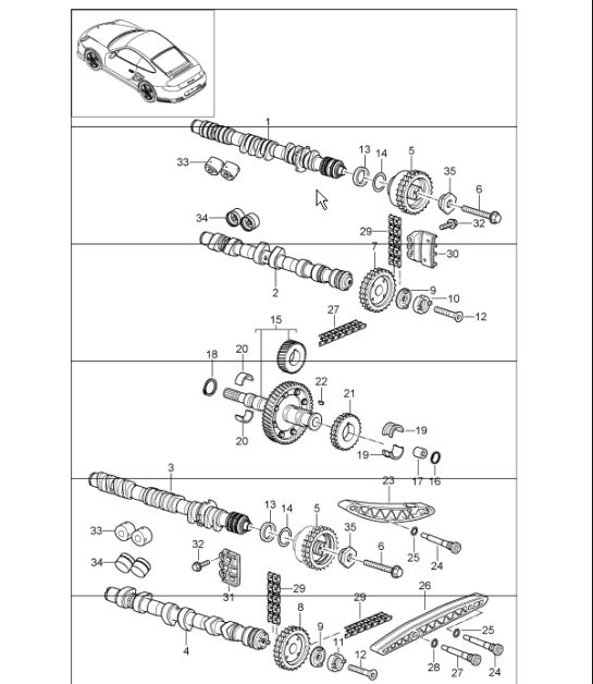 valve control for 997.1 TURBO/GT2 M97.70 2007-09 and 997.1 GT2 RS M97.70 2011
