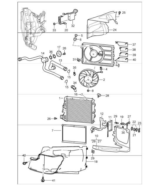 Diagram 105-15 Porsche Macan (95B) MK1 (2014-2018) Engine
