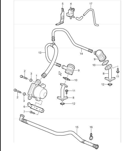 Diagram 108-05 Porsche Macan (95B) MK1 (2014-2018) Engine