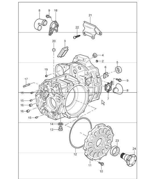 Diagram 302-02 Porsche Macan (95B) MK1 (2014-2018) Transmission