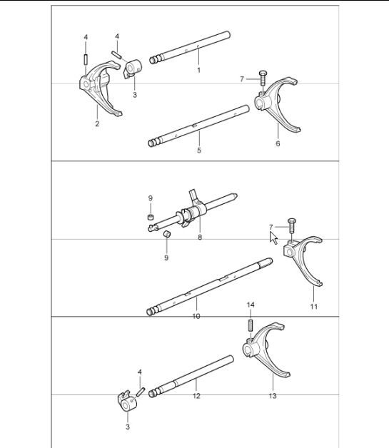 Diagram 304-01 Porsche Panamera 970 MK1 (2009-2013) Transmission