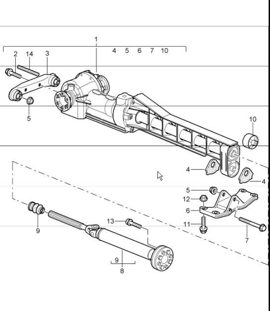 Diagram 360-01 Porsche Macan (95B) MK1 (2014-2018) Transmission