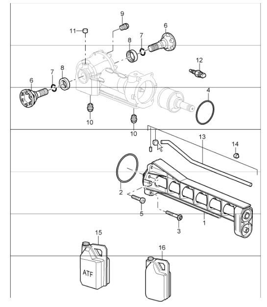 Diagram 360-02 Porsche 997 (911) MK1 2005-2008 Transmission