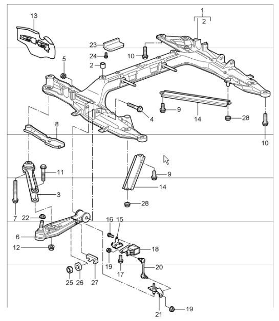 Diagram 401-00 Porsche Cayenne MK3 (958) 2010-2017 